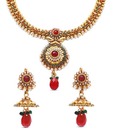 Shopperz Ville Multicolour Intricate Floral Spark Necklace Set