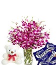 Cadburies, teddy N Orchids