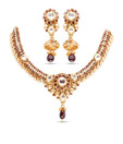 Magan Pearls Intricately Crafted Festive Necklace Set