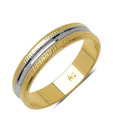 Johareez Two Tone Plated Stainless Steel Band Ring