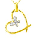 Sanskruti Butterfly Heart Pendant