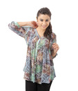 Sepia Sweet Green Printed Tunic Top