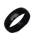 Johareez Black Rhodium Plated Stainless Steel Band Ring
