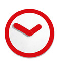 NeXtime Red Focus Wall Clock