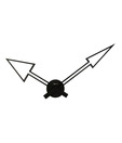 NeXtime Black Arrow Wall Clock