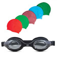 Viva 55 Swimming Goggles with Silicon Cap (Pack of 2)