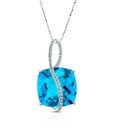 Ziveg Striking Blue Sapphire Pendant