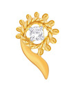 G Divas Diamond Studded Circular Spokes 18Kt Yellow Gold Nosepin