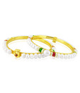 Jpearls Brilliant Shine Pearl Bangles - Set Of 2