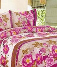 Home Candy Purple Double Bed Sheet
