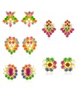 Jpearls Exquisite Multicoloured Stud Combo