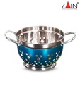 Zain Blue Perforated Colander