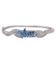 Shanti Stone Studded Silver Bangle Style Bracelet