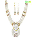 Jpearls Fascinating Pearls & CZ Necklace Set