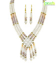 Jpearls Enchanting Pearls & CZ Necklace Set