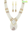 Jpearls Riveting Pearls & CZ Necklace Set