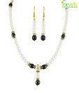 Jpearls Chic Drop Pearls Necklace Set