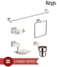 Jwell Stainless Steel Unique Bath Set - 5 Pcs