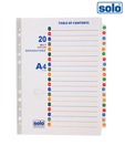 Solo Separatorz with Index (pack of 3 each with 20 sets) - A To Z