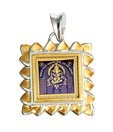 Dijyo Ganesh Stotra Silver Petal Pendant