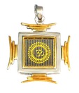 Dijyo Bhagwad Gita & Krishna-Ji Silver Sqaure Yantra Pendant