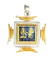 Dijyo Laxmi Ganesh Aarti Silver Yantra Pendant