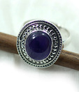 Sizzling Silver Amethyst Cabochon Ring