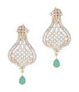 Styleos Mughal Green Drop Earrings