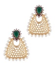 Styleos Pearly Mesh Basket Earrings