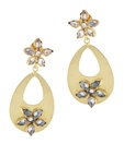 Styleos Floral Marvel Oval Earrings