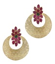 Styleos Golden Moonflower Earrings