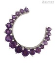 Zevrat Half Hoop Shaped Amethyst Pendant