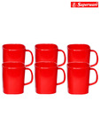 Superware Red 6Pc. Coffee Melamine Mug Set