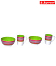 Superware Wicker Lambent 4Pc. Breakfast Melamine  Set