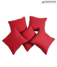 Swayam Red Striped Cushion Cover Set