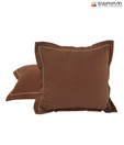 Swayam Brown Plain Cushion Cover Set