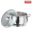 Vinod 16 cm Tall Belly Casserole With Glass Lid