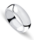 Revlis Glossy Silver Band Ring