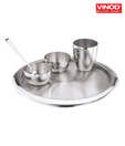 Vinod Stainless Steel 5 Pcs Thali Set