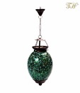 Treasure Hunt  Green Mosaic Oval Shape Hanging Lamp