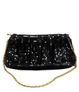 Bolso Black Metal Net Glossy Clutch
