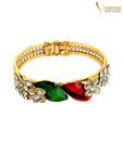 Variation Maroon & Green Stone Bangle