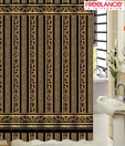 Freelance Black & Brown Striped Shower Curtain