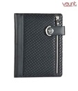 Vaunt Black Writing Pad With Push Button And Zipper On Cover