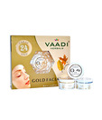 Vaadi Herbals Gold Facial Kit - 24 Carat Gold Leaves, Marigold & Wheat germ Oil, Lemon Peel Extract 70gm