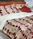 Bombay Dyeing Maroon Vine Print 3 Pc Bed Sheet Set