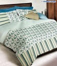 Bombay Dyeing Green Floral Print 3 Pc Bed Sheet Set