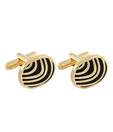 Vendee Fashions Demure Golden Oval Cufflinks