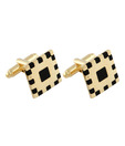 Vendee Fashions Classy Black Cufflinks