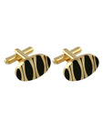 Vendee Fashions Gorgeous Black Oval Cufflinks